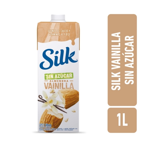 Leche Vegetal de Almendra sin Azúcar sabor Vainilla 1 L - Silk