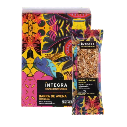 Barra de Banana y Nuez x 10 u - Íntegra