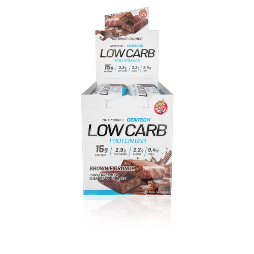 Low carb Protein Bar sabor Choco Brownie 10 u - Gentech