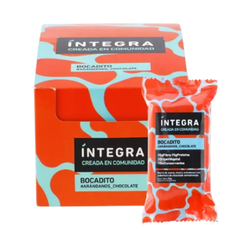 Bocadito Choco Maní  y Arándanos x 20 u - Íntegra