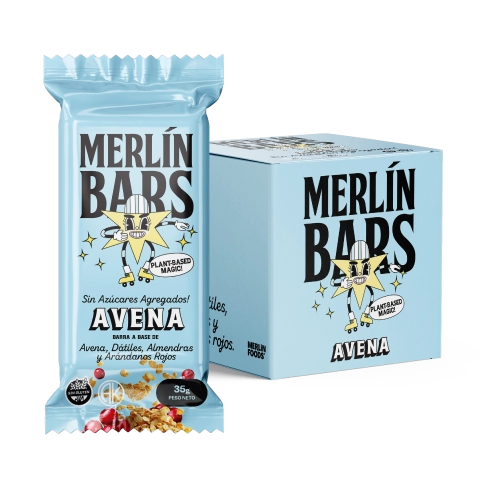 Barra de Avena y Dátiles sin Azúcar x 14 U - Merlín Bars