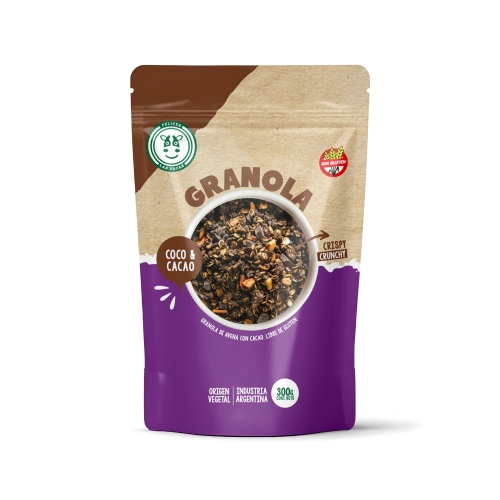 Granola de Avena con Coco y Cacao 300 gr - Felices Las Vacas