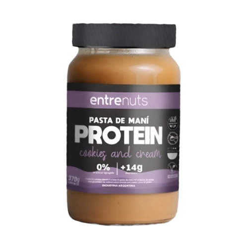 Mantequilla / Pasta de Maní Proteica Cookies & Cream 370 gr - Entrenuts