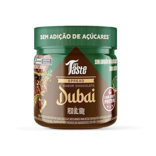 Crema de Chocolate Dubai sin Azúcar agregada 160 gr - Mrs Taste