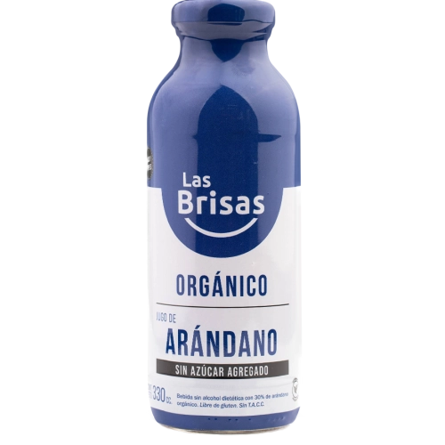 Jugo orgánico de Arándanos sin Azúcar 330 cc - Las Brisas