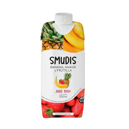 Jugo de Banana, Ananá y Frutilla 500 ml - Smudis
