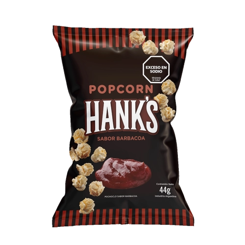 Pochoclos sabor Barbacoa 44 gr x 10 unidades - Hank’s