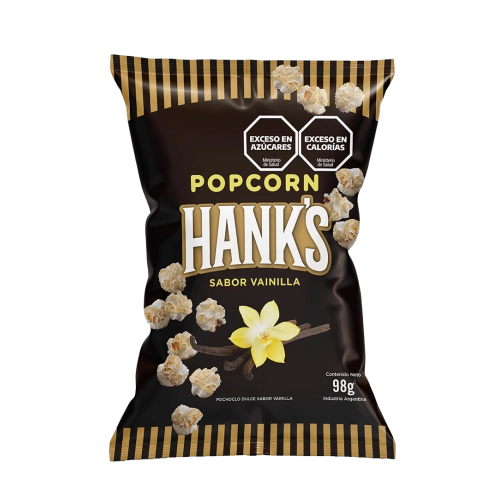 Pochoclos sabor Vainilla 98 gr x 10 unidades - Hank’s