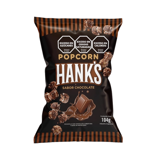 Pochoclos sabor Chocolate 104 gr x 10 unidades - Hank’s