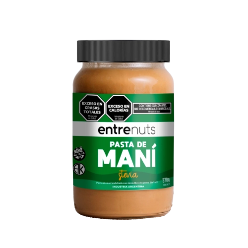 Mantequilla / Pasta de maní con Stevia 370 gr - Entrenuts