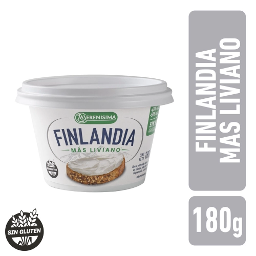 Finlandia Queso untable Light sin Sal Agregada 180 gr - La Serenísima