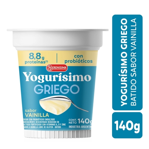 Yogurísimo Griego Batido sabor Vainilla 140 - La Serenísima