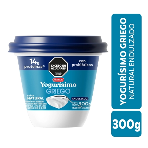 Yogurísimo Griego Natural Endulzado 300 gr - La Serenísima