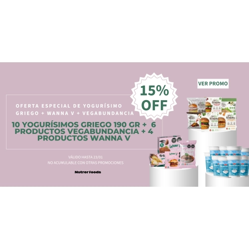 YOGURÍSIMO GRIEGO 190 GR + WANNA V + VEGABUNDANCIA 15% OFF