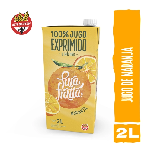 Jugo 100% Exprimido Naranja 2 Lt - Pura Frutta