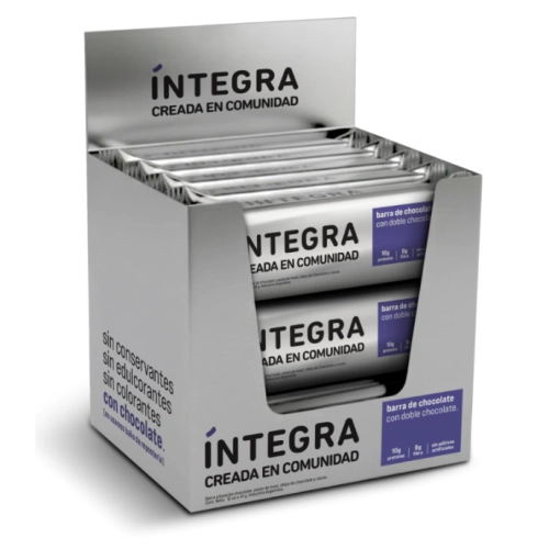Barra de Chocolate con doble Choco 41 gr 12 u - Íntegra