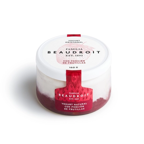 Yogur Entero Pulp/Frutilla 160 gr - Beaudroit