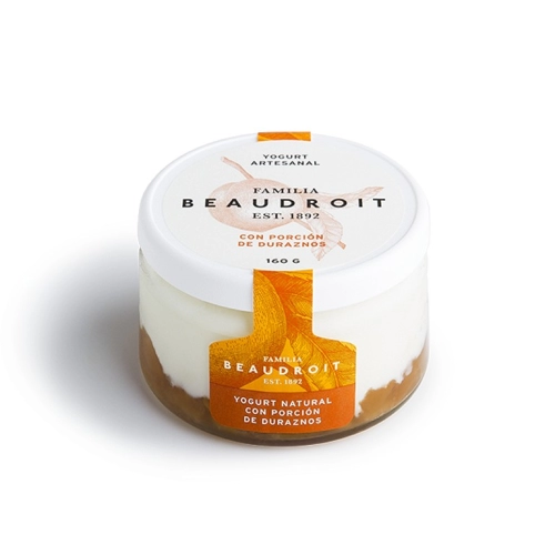 Yogur Entero Durazno 160 gr - Beaudroit