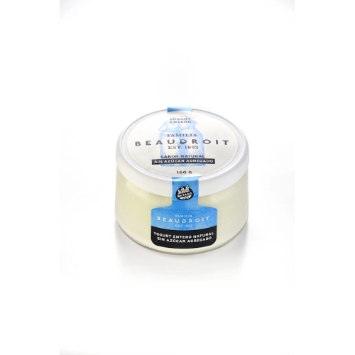 Yogur Entero Natural 0 Azúcar 160 gr - Beaudroit