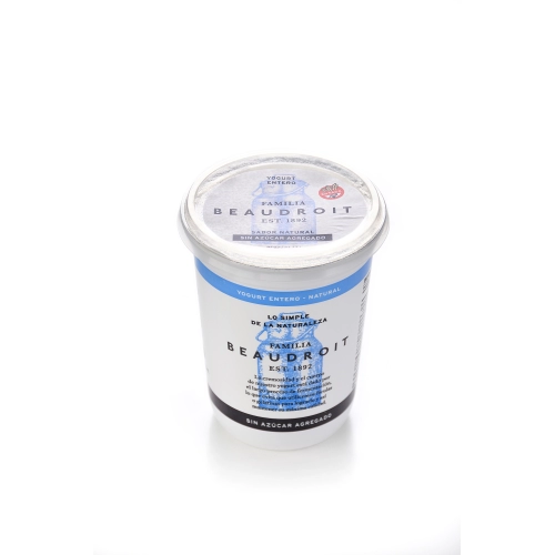 Yogur Entero Natural 0 Azúcar 400 gr - Beaudroit