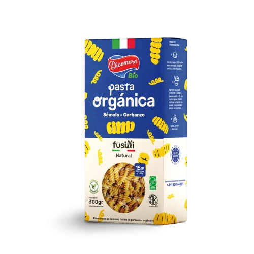 Pasta Fusili Orgánica 300 gr - Dicomere