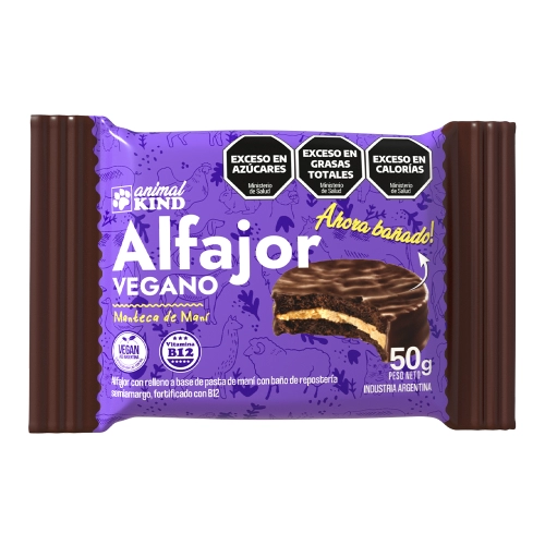 Alfajor Vegano de Maní Bañado x 18 U - Animal Kind