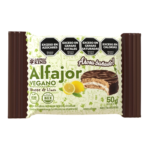 Alfajor Vegano Limón Bañado x 18 U - Animal Kind