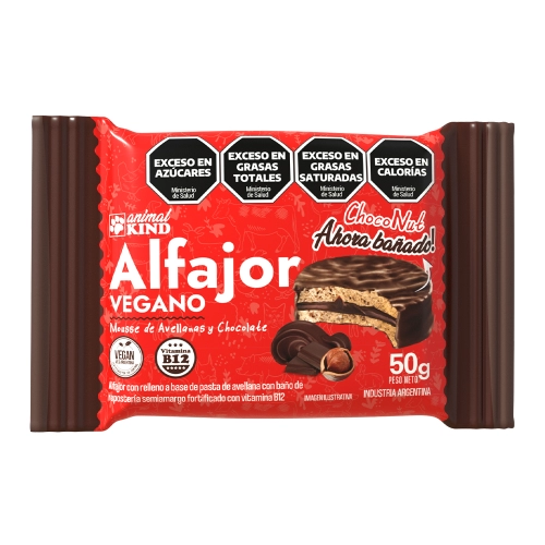 Alfajor Vegano Avellana Bañado x 18 U - Animal Kind