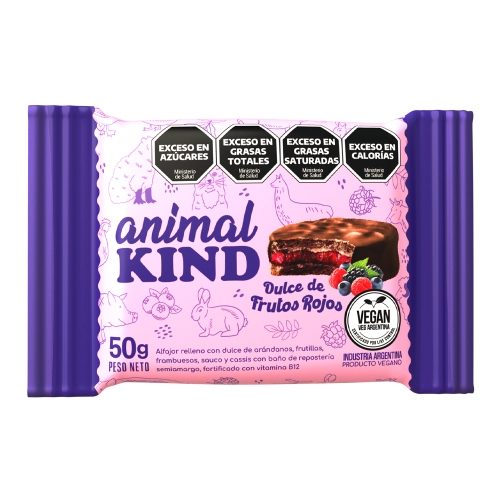 Alfajor Vegano Frutos Rojos x 18 U - Animal Kind