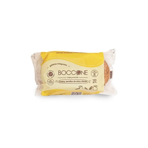 Cookies Avena Chía y Limón 145 g - Boccone