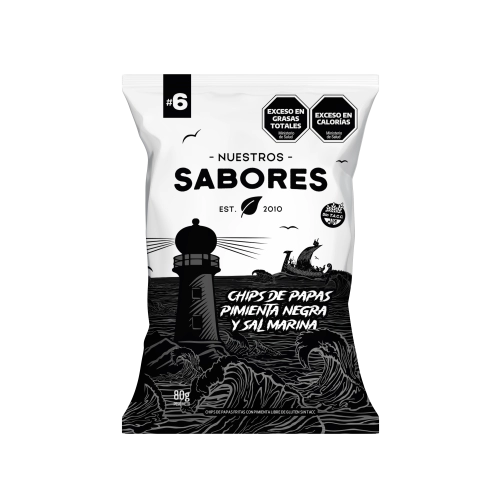 Chips Papa con Pimienta 80 gr - Nuestros Sabores