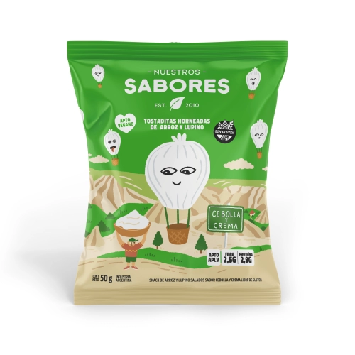 Tostaditas Cebolla y Crema 50 gr - Nuestros Sabores