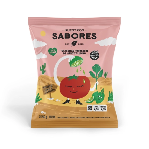 Tostaditas de Tomate/Lima/Cilantro 50 gr - Nuestros Sabores