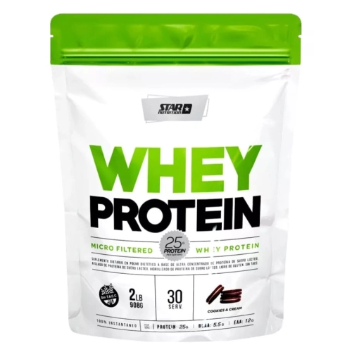Whey Protein Cookies & Cream x 2lb  - DOYPACK - Star Nutrition