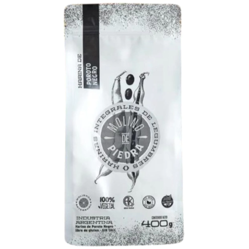 Harina de Poroto Negro 400 gr - Molino de piedras